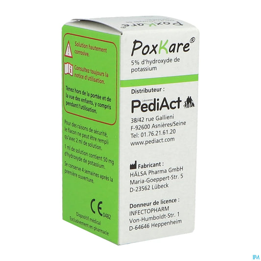 PoxKare Solution Hydroxyde de Potassium 5% 2ml