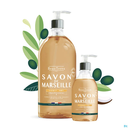 Savon de Marseille Vanille Miel Corps et Mains 1L