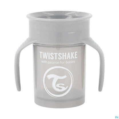 Twistshake Tasse 360 230 mL Gris 6 Mois et Plus
