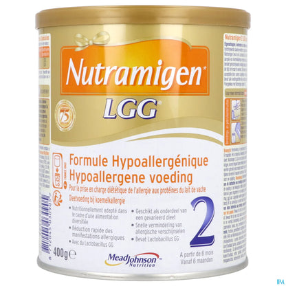 2 LGG Hypoallergénique Dès 6 Mois Lait en Poudre 400G