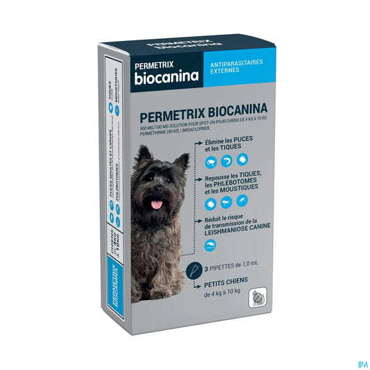 Permetrix Small Dogs 3 Pipettes of 1ml