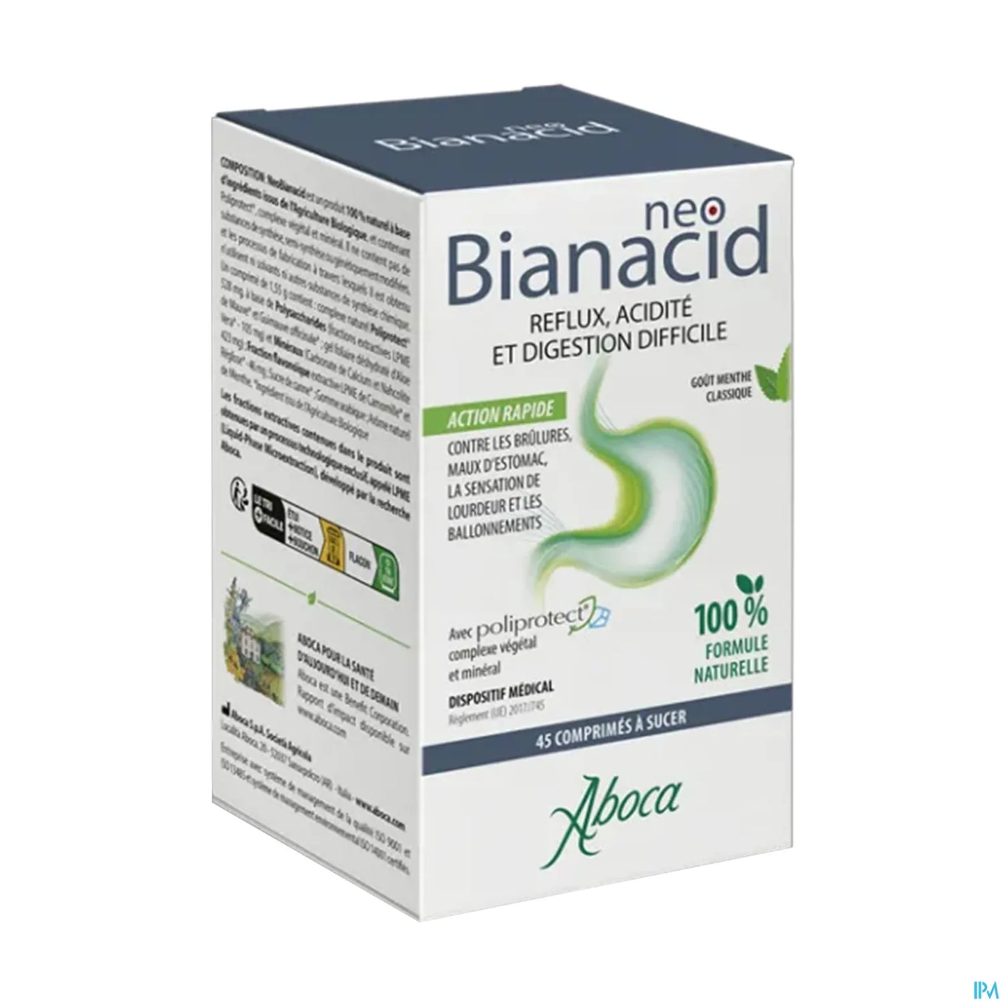 Neobianacid Acidité et Reflux Citron 45 Comprimés