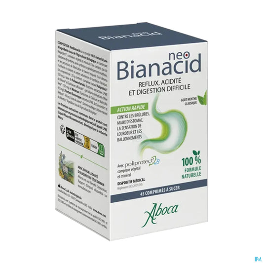 Neobianacid Acidité et Reflux Citron 45 Comprimés