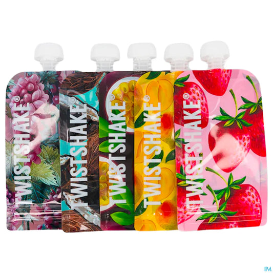 Twistshake Gourdes Réutilisables Fruit 5 x 220 mL