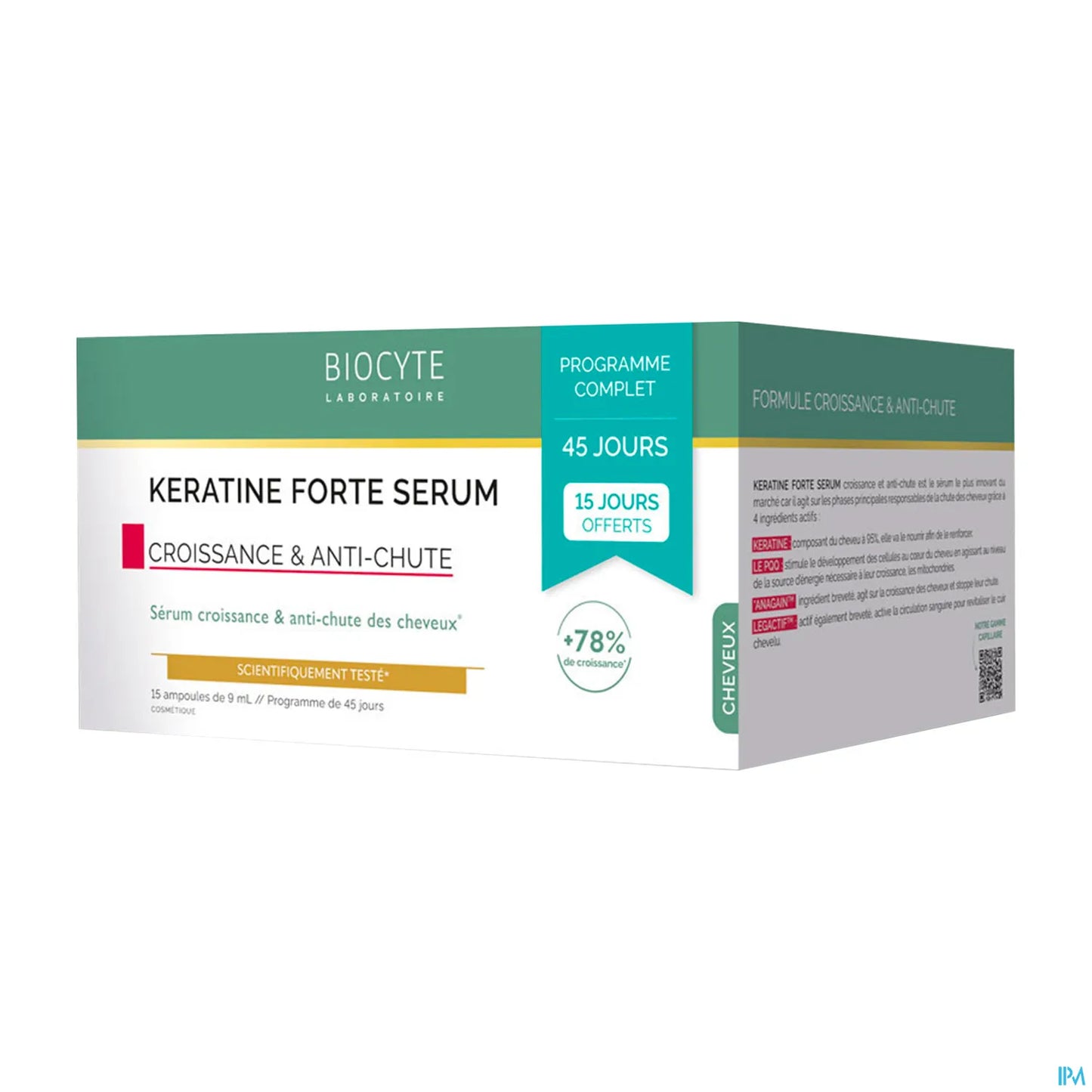 Kératine Forte Sérum 15 Ampoules de 9 ml