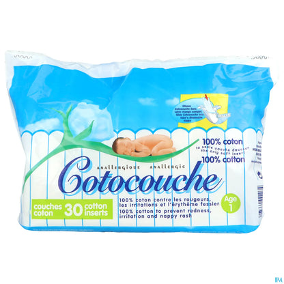 Cotocouche Couches Coton 1er Âge x30