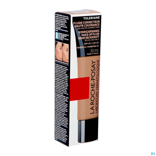 Toleriane Correcteur Fluide Couvrance Totale SPF25 Teinte 15 30ml