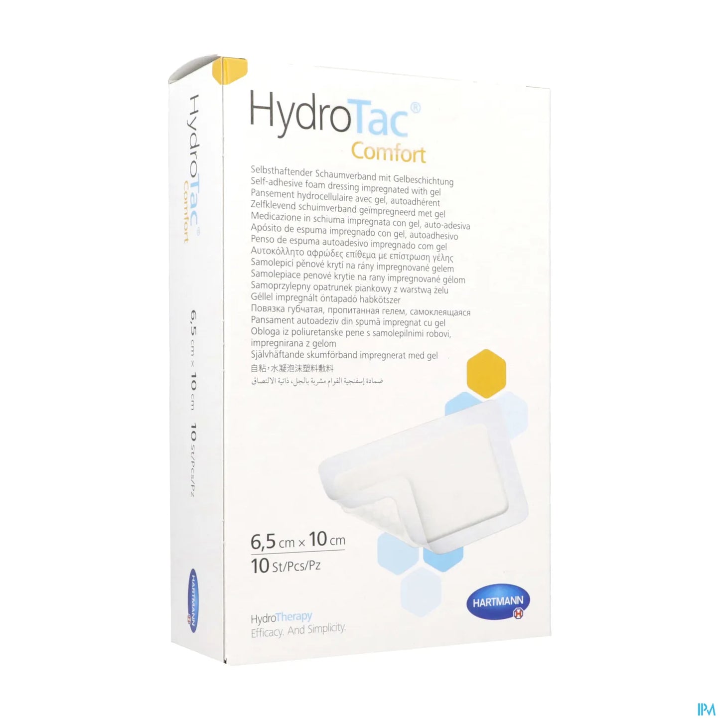 HydroTac Comfort Pansement Adhésif 6,5 x 10 cm Boîte de 10