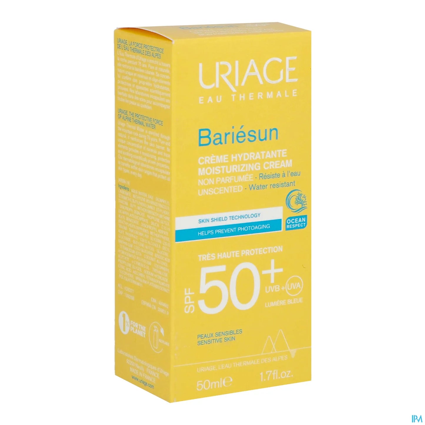 Bariésun Crème Hydratante Technologie Bouclier Cutané SPF50+ Sans Parfum 50ml