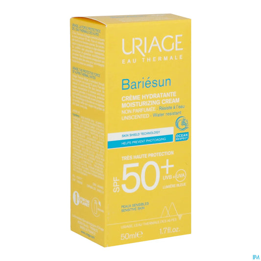 Bariésun Crème Hydratante Technologie Bouclier Cutané SPF50+ Sans Parfum 50ml
