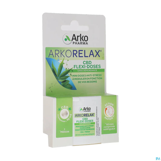 Arkorelax CBD Flexi-Doses 60 Mini Comprimés Sublinguaux