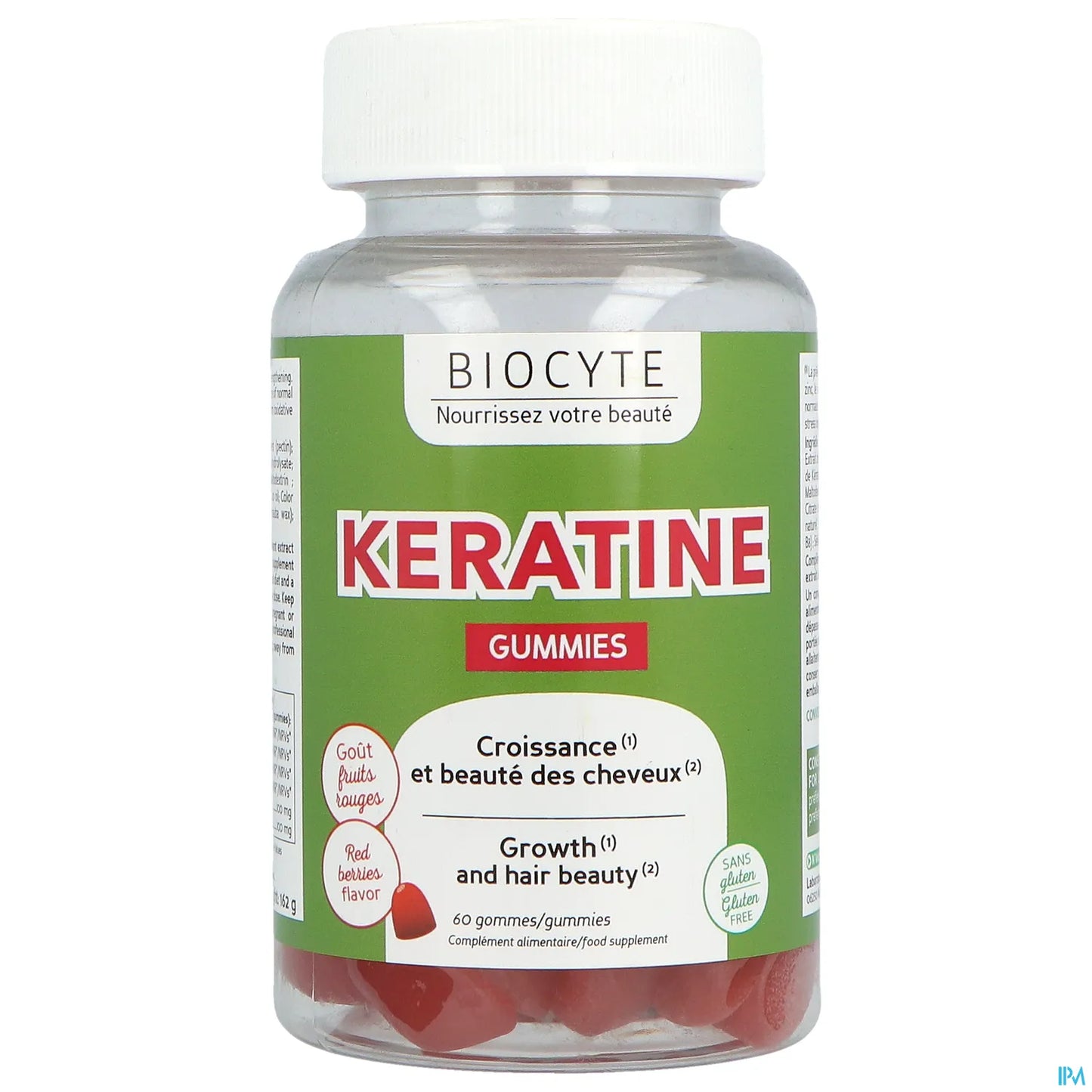 Keratine Gummies 60 Gummies Cheveux à la Kératine