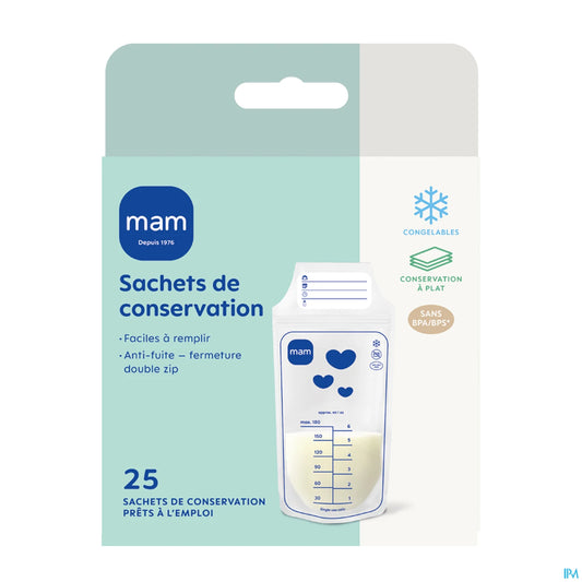 MAM Sachets de Conservation 180 mL 25 unités