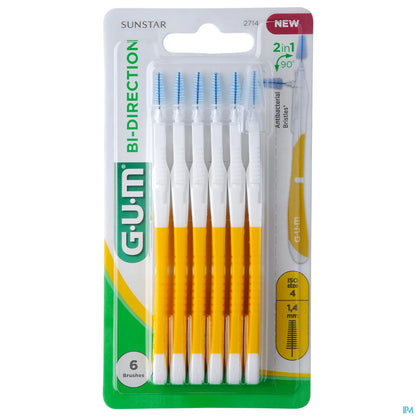 G.U.M Bi-Direction Brossettes Interdentaires Ultra Fine 1.4mm x6