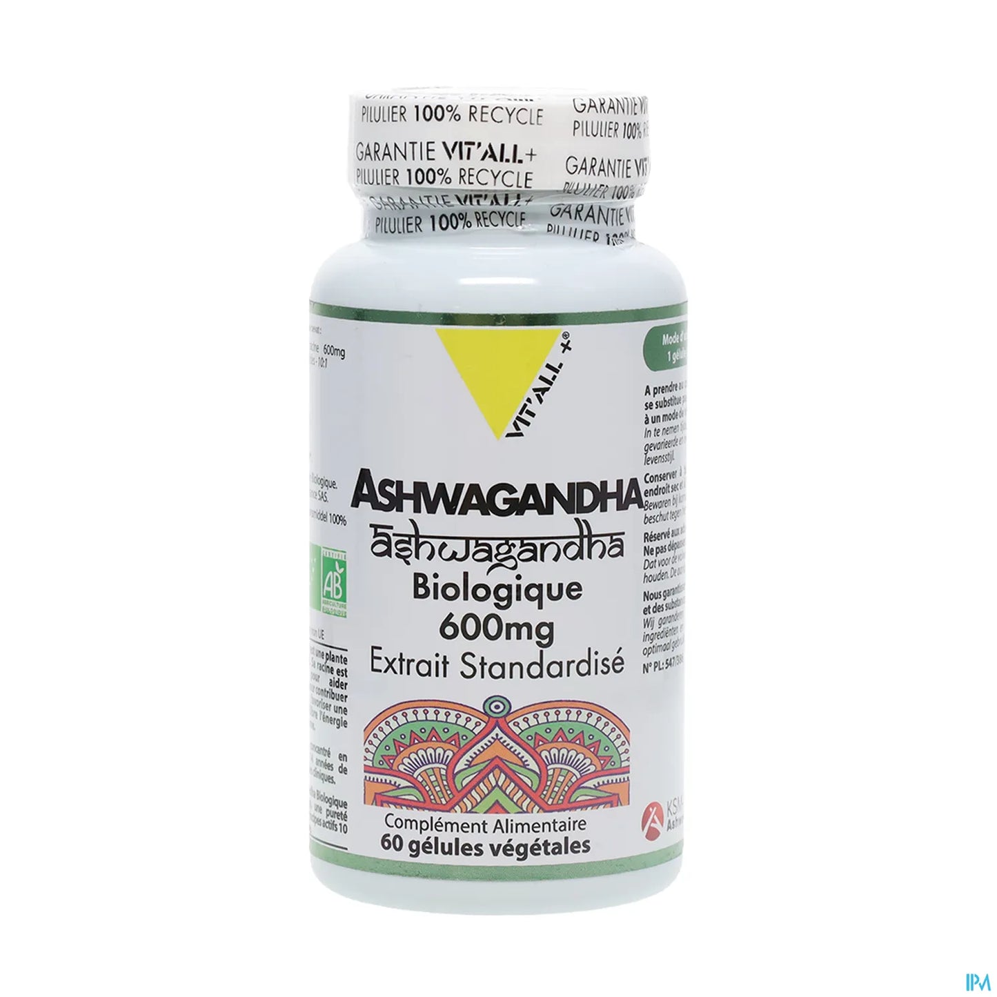 Ashwagandha biologico 600 mg 60 capsule