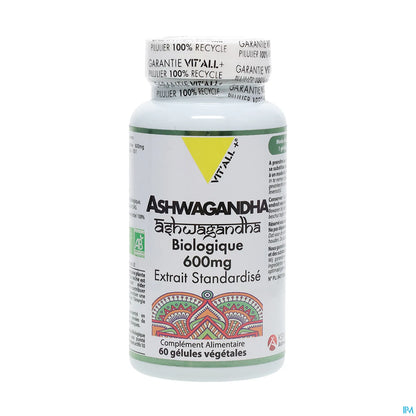 Ashwagandha biologico 600 mg 60 capsule