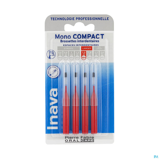 Mono Compact Brossette Rouge 1.5mm ISO4 Blister 4+2