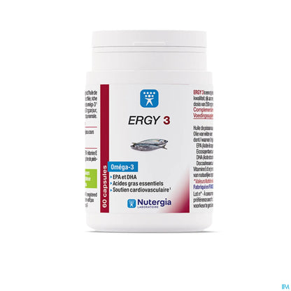 Ergy 3 Oméga 3 60 Capsules