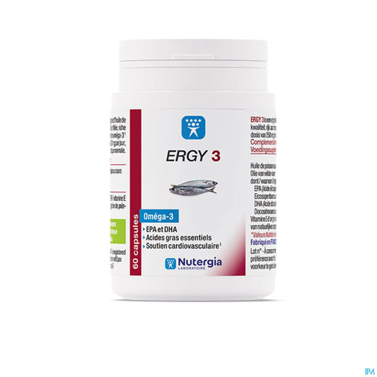 Ergy 3 Oméga 3 60 Capsules