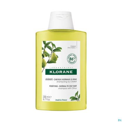 Shampoing Légèreté Assainissant 200ml Cedrat Cheveux Normaux