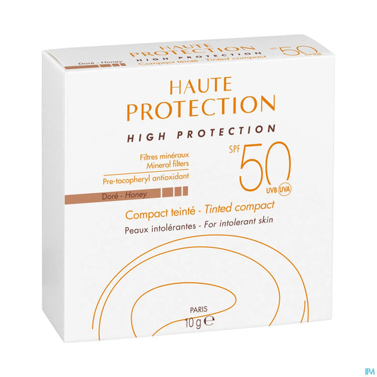 Compact Teinté Doré SPF 50 Protection Solaire Haute