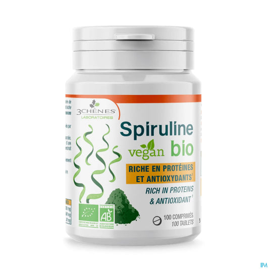 3 Chênes Spiruline Vegan Bio Pilulier