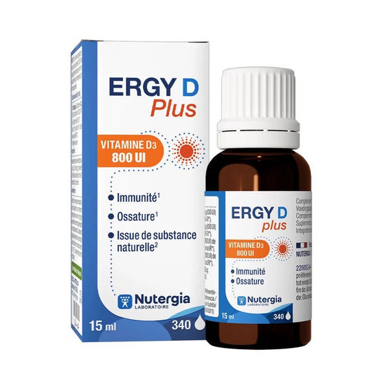 Ergy D Plus Vitamine D3 15 mL 800 unités