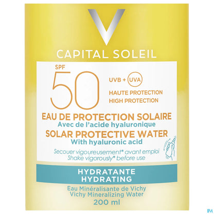Capital Soleil Eau de Protection Solaire Hydratante SPF50 200ml