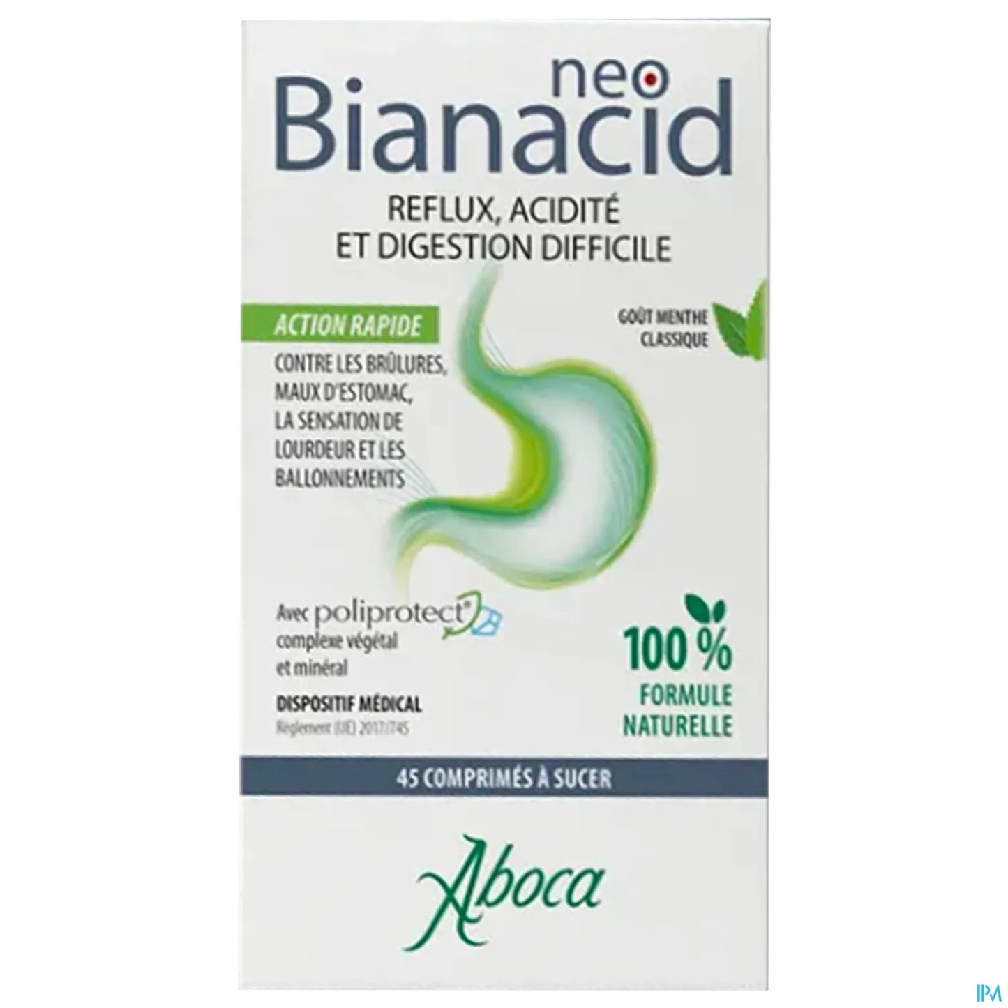Neobianacid Acidité et Reflux Citron 45 Comprimés