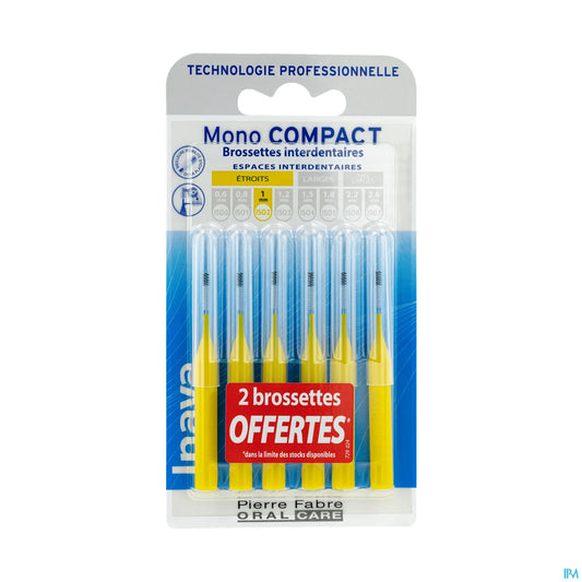 Mono Compact Yellow Brushes 1mm ISO2 4 Units