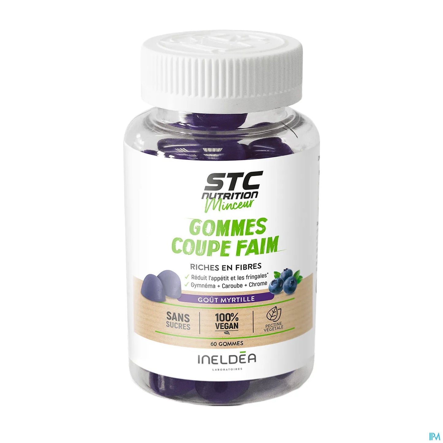 Ineldea STC Nutrition Gommes Coupe Faim Myrtille 60 gommes