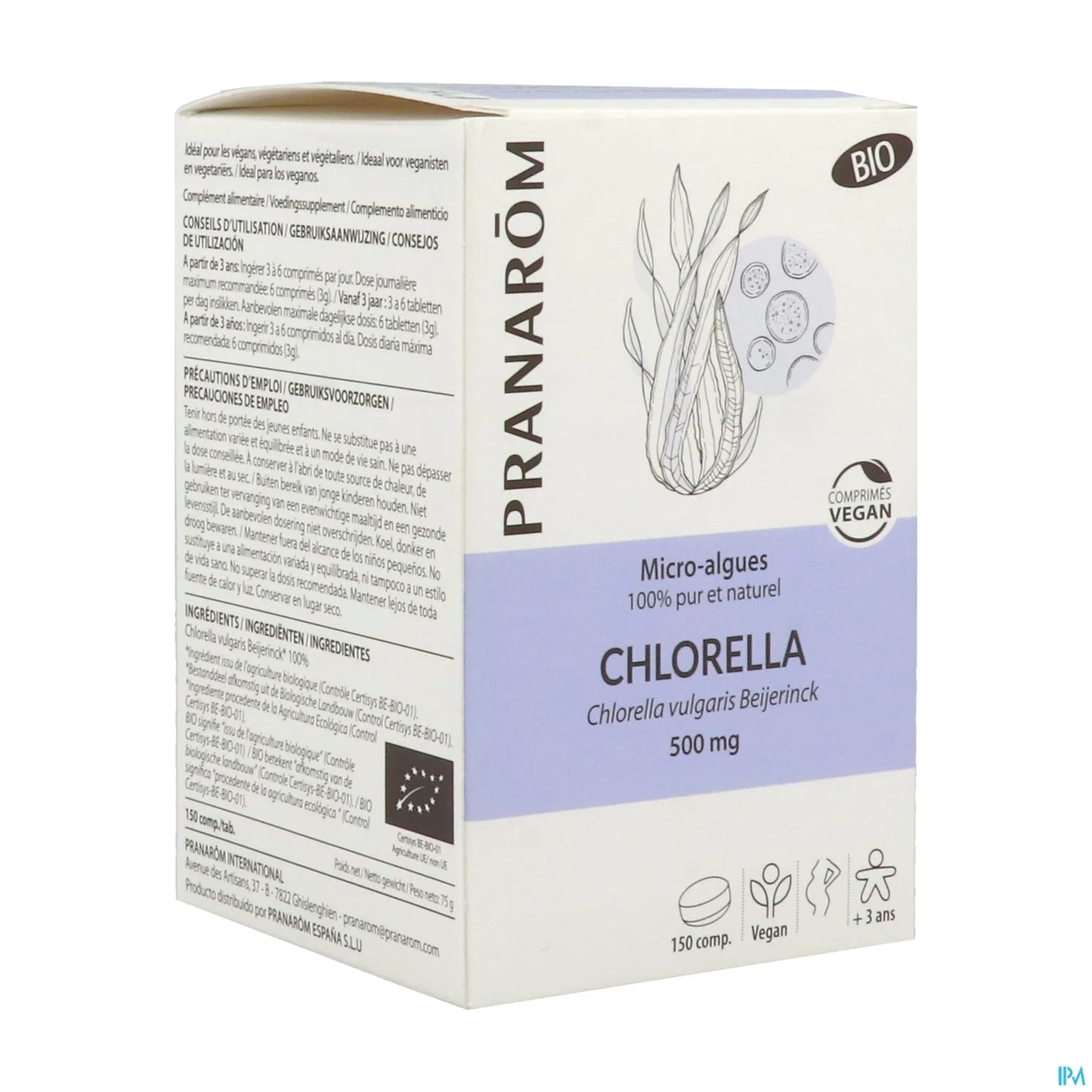 Chlorella microalgae 150 tablets