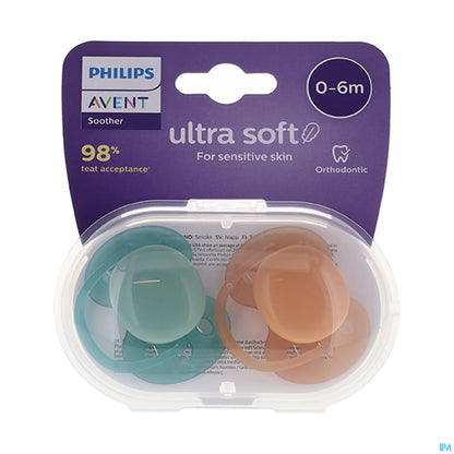 Philips Avent Sucette Ultra Soft Silicone Neutre 0-6 Mois