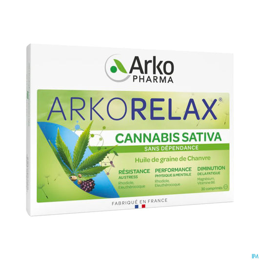 Arkorelax Cannabis Sativa 30 Swallowable Tablets