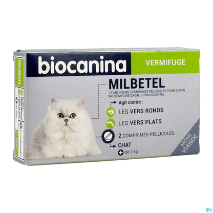 Milbetel Wormer 16 mg/40 mg per gatti 2 compresse