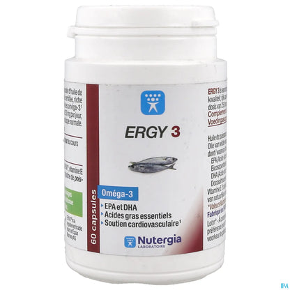 Ergy 3 Oméga 3 60 Capsules