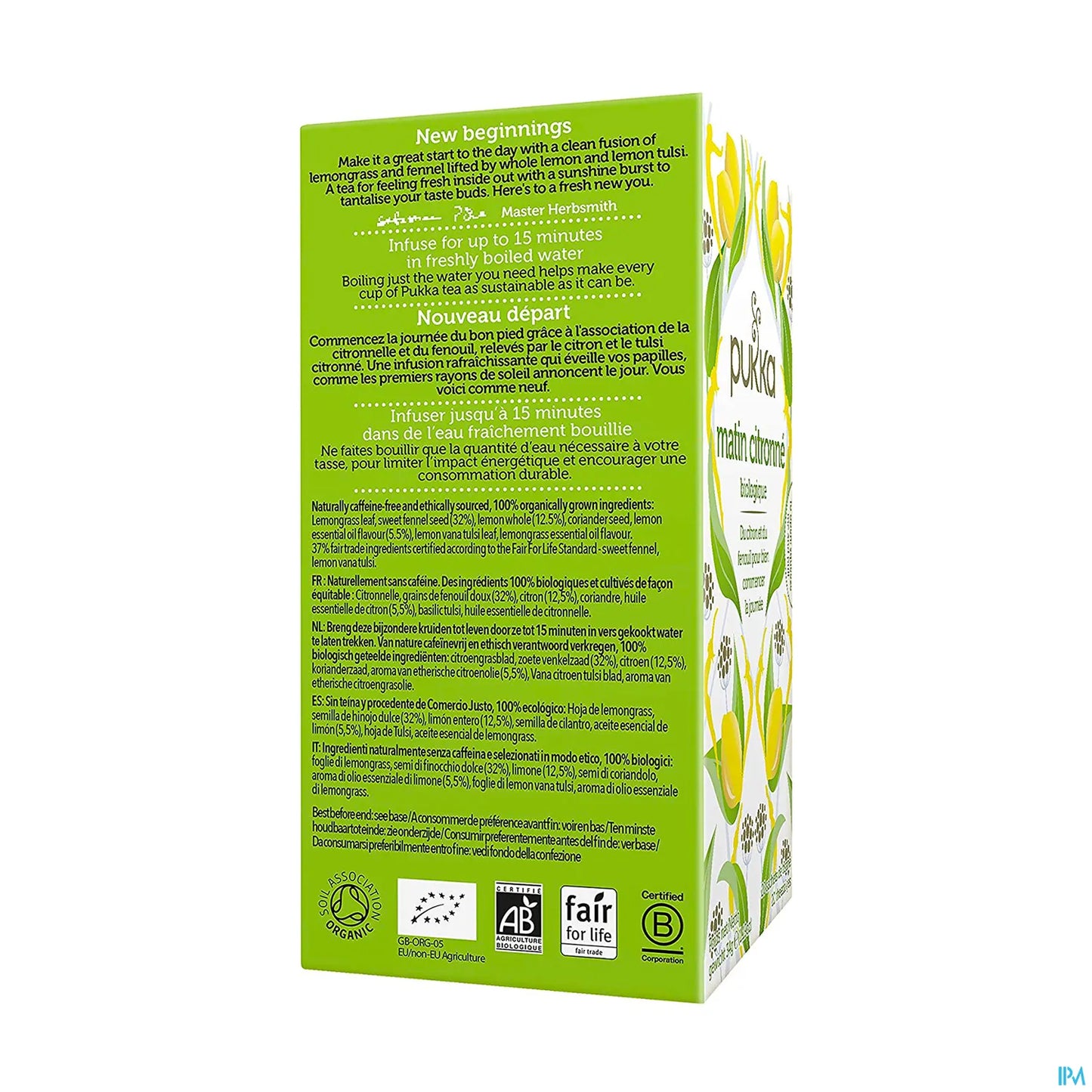 Infusion Matin Citronné Bio 20 Sachets