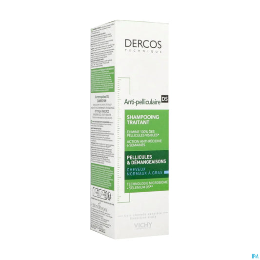 Dercos Anti-Pelliculaire Shampooing Action Avancée Cheveux Normaux à Gras 200ml