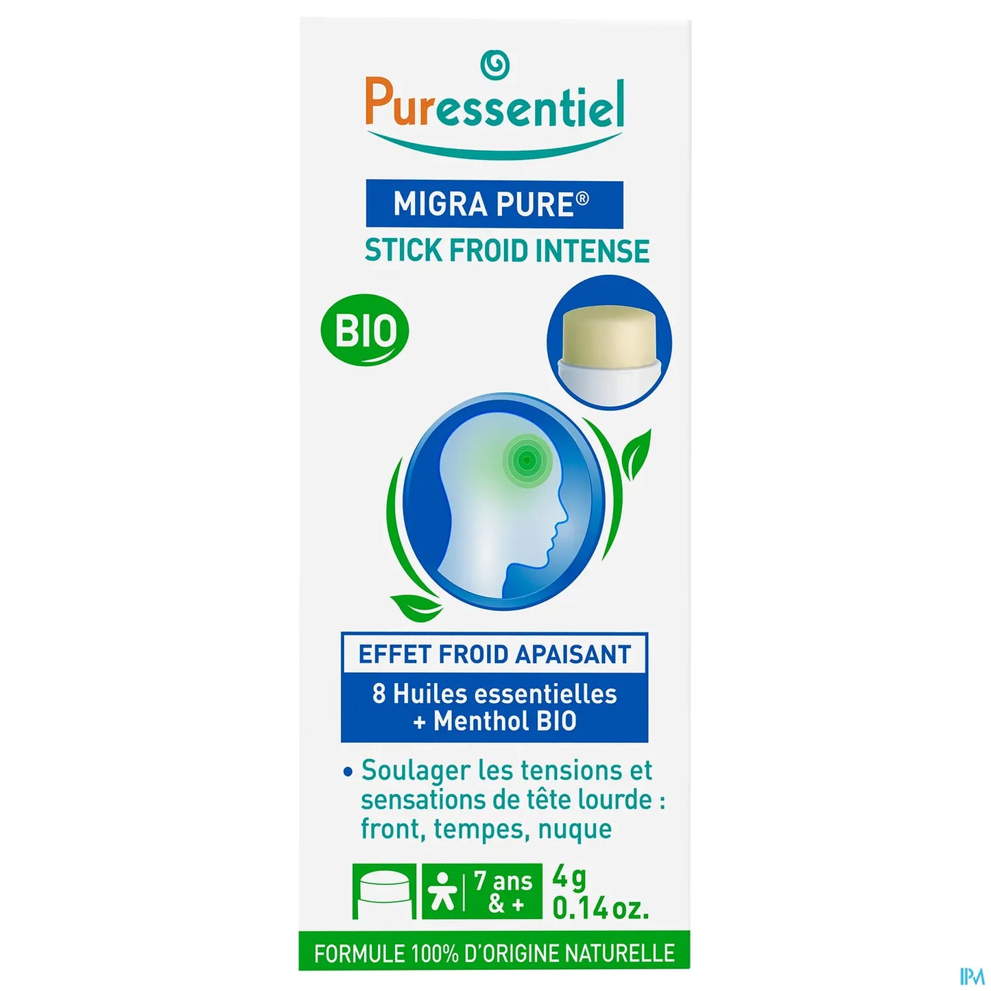 Migrapure Stick Froid Intense Bio 4g