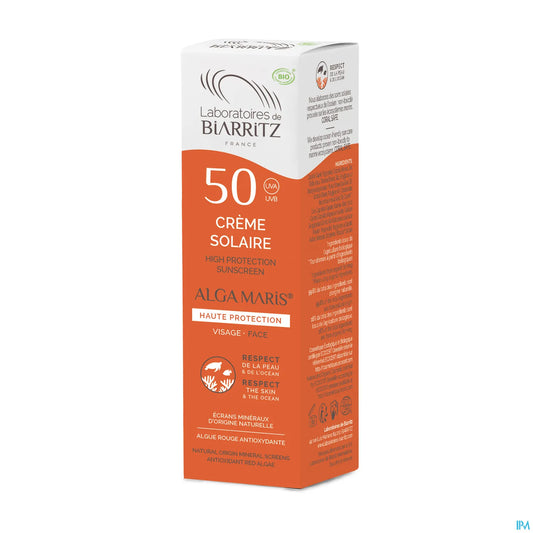 Alga Maris Crème Solaire Visage SPF50 Bio 50 ml