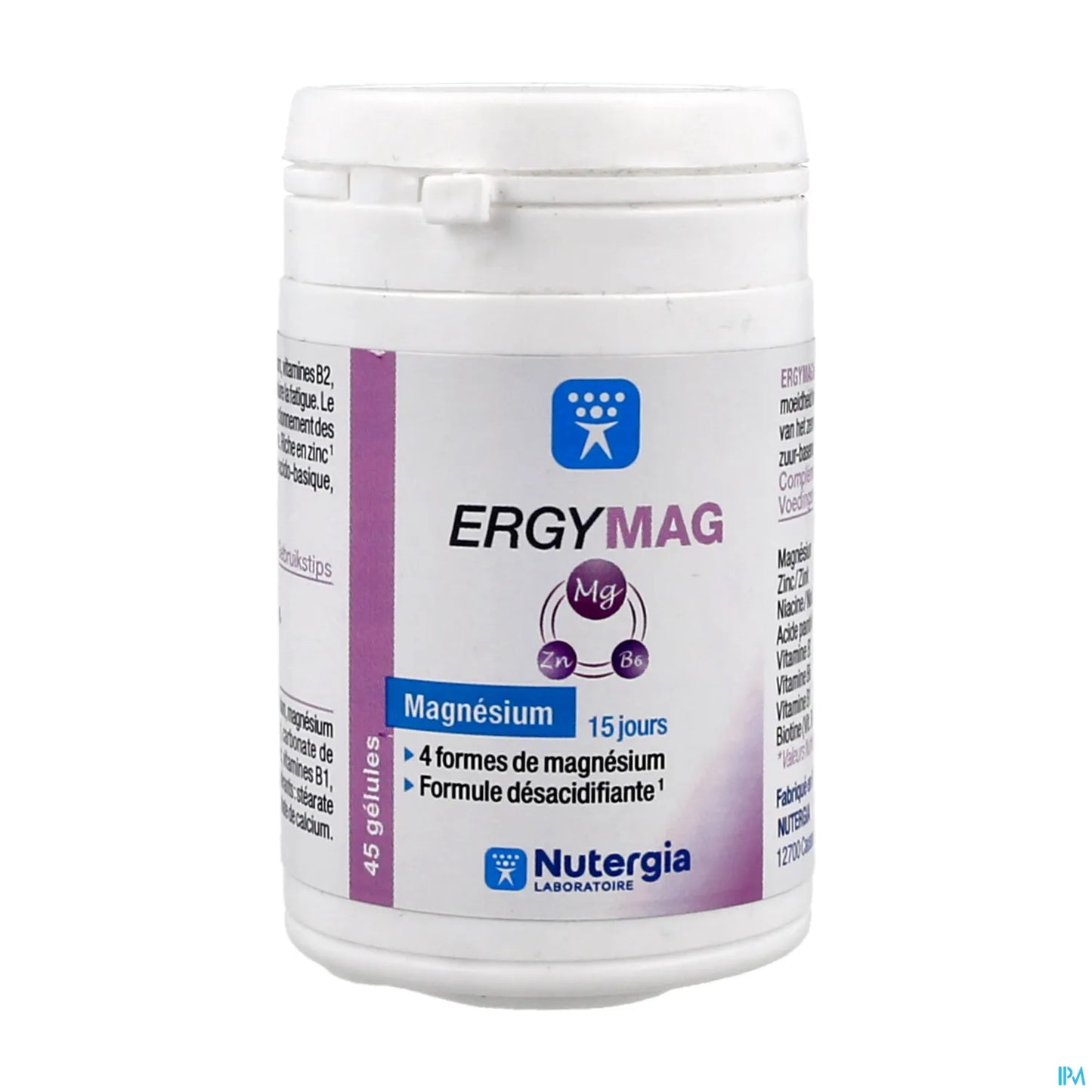 Ergymag Magnésium Vitamines B Zinc 45 Capsules