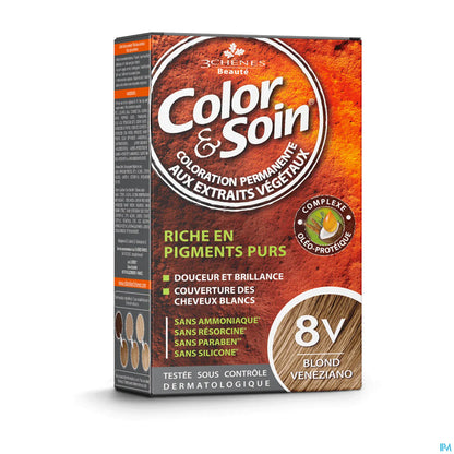 3 Chênes Color & Soin Teinture Permanente 8V Blond Vénézien