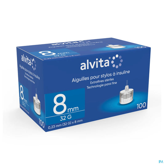 Ago 32G 8mm per penna per insulina, confezione da 100