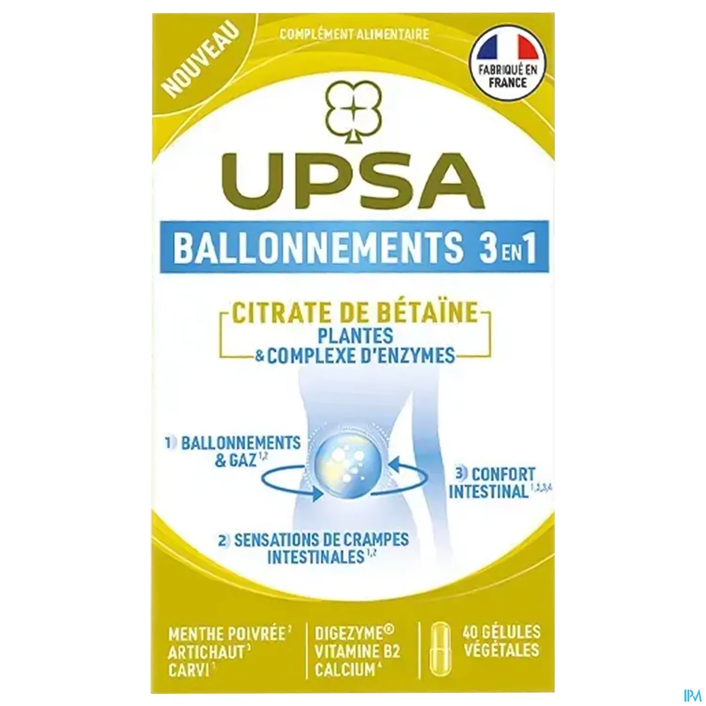 Ballonnements 3en1 40 Gélules Végétales
