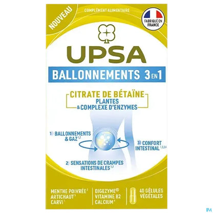 Ballonnements 3en1 40 Gélules Végétales
