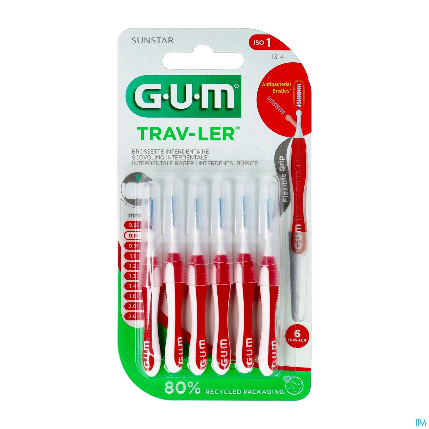 G.U.M Trav-Ler Brossettes Interdentales 1314 0.8mm x42