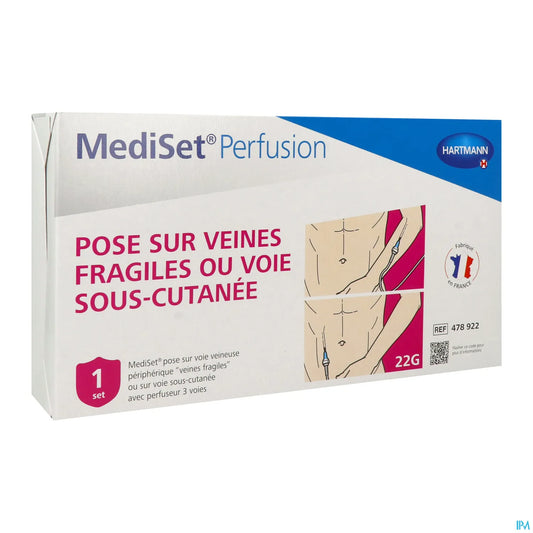 Mediset Set de Pose de Perfusion Pour Veines Fragiles Ou Voie Sous-Cutannée Avec Perfuseur à Trois Voies
