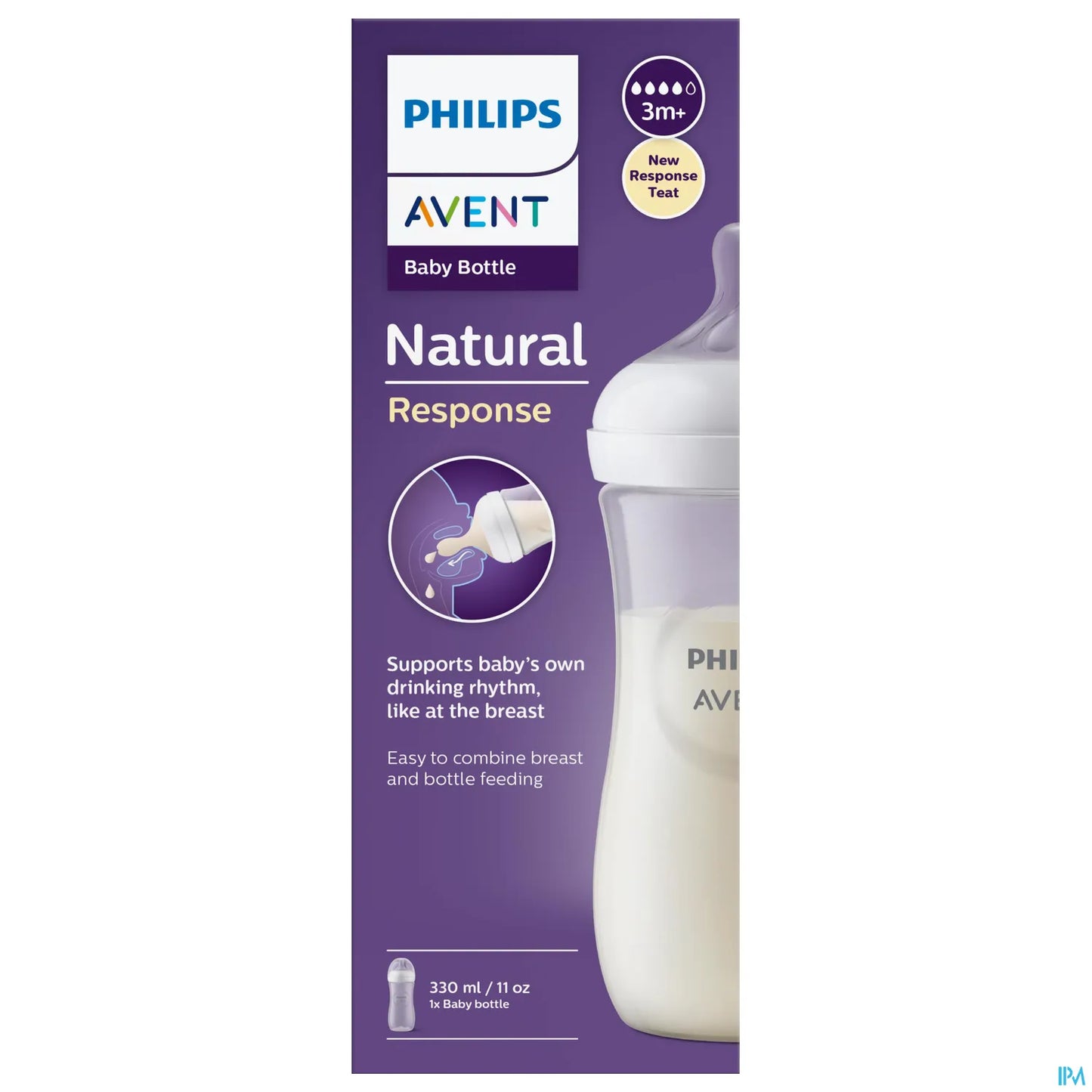 Philips Avent Natural Response Baby Bottle 330ml 3 Months and Over