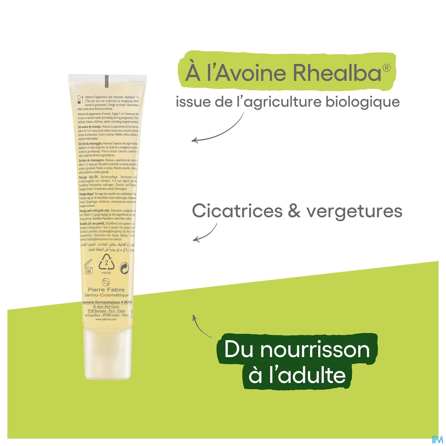 Epitheliale A H Gel Huile Massage 40 mL