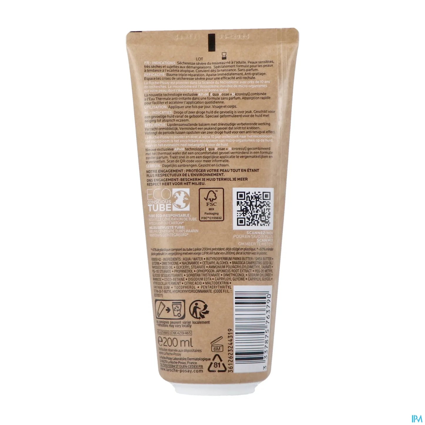 Lipikar Baume AP+M Eco Tube 200ml